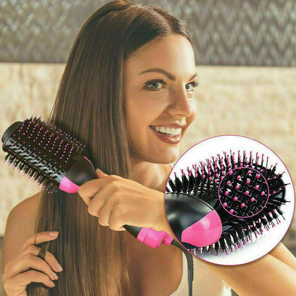 One-Step Hair Dryer Styler Volumizer Straightener Curler Comb Hot Air Brush Gift