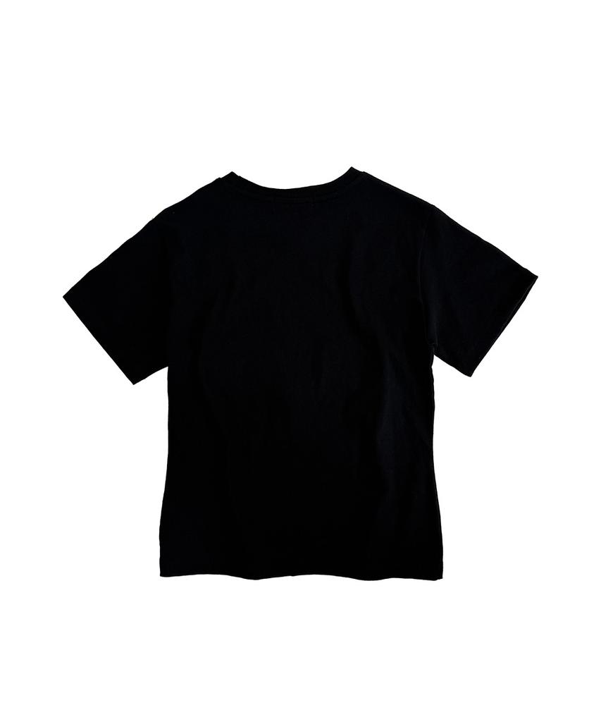 Eonyujeulaeb Cross Patch Short Sleeve T-Shirt [Black]
