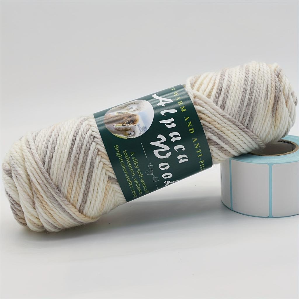 5pcs Soft Alpaca Blend Yarn, 1.1LB Total - Ideal for Sweaters Medium Thickness (2.8mm) | Perfect for Knitting Needles 3.5-4.5mm