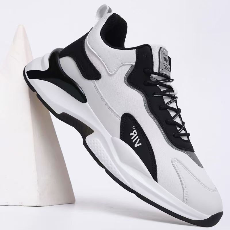 Shoes for Men's Summer New Korean Style Men's Casual Shoes Low Top Breathable Running Shoes Trendy Sports Men's Shoes