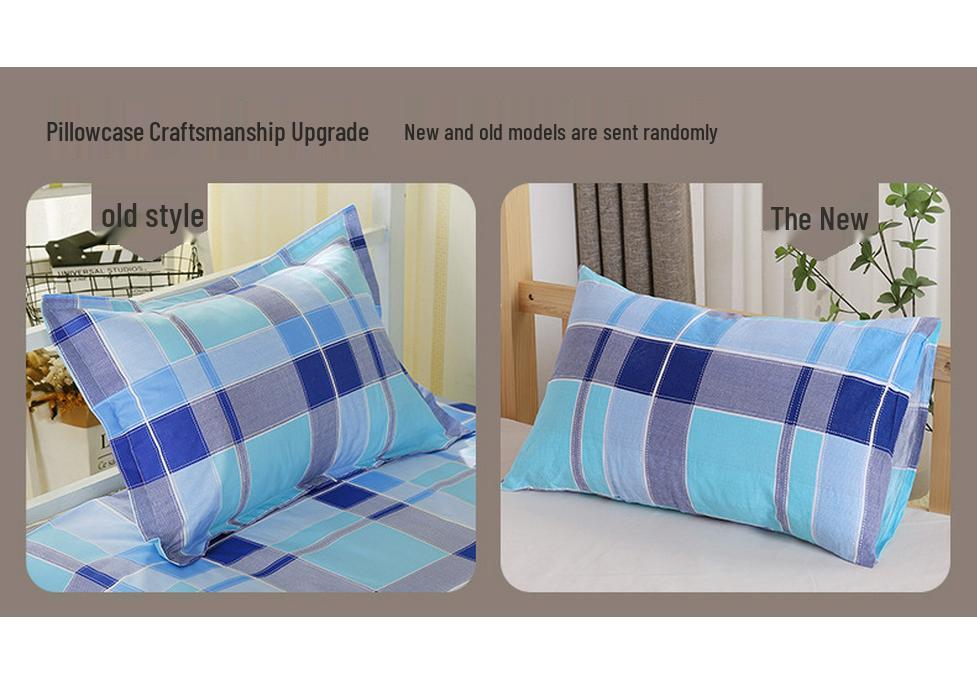 Dormitory Pure Cotton 3-Piece Bedding Set: Single Duvet Cover, Bed Sheet, Pillowcase for Student Bunk Bed