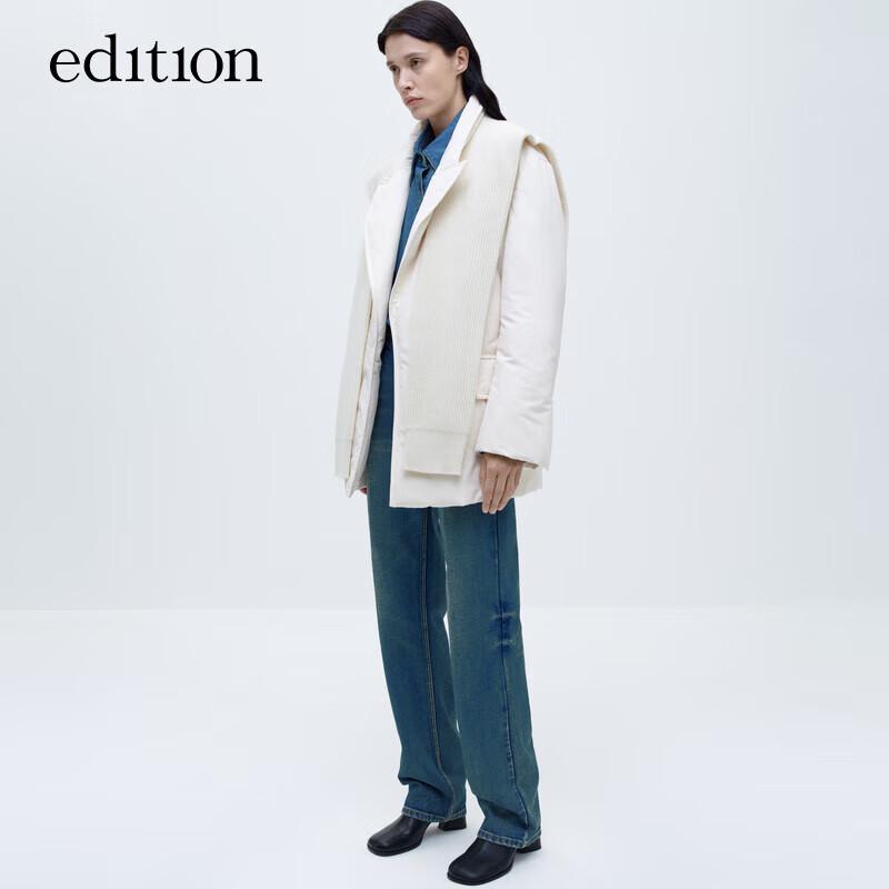

Edition Women s Detachable Shawl Blazer White Goose Down Jacket S 160