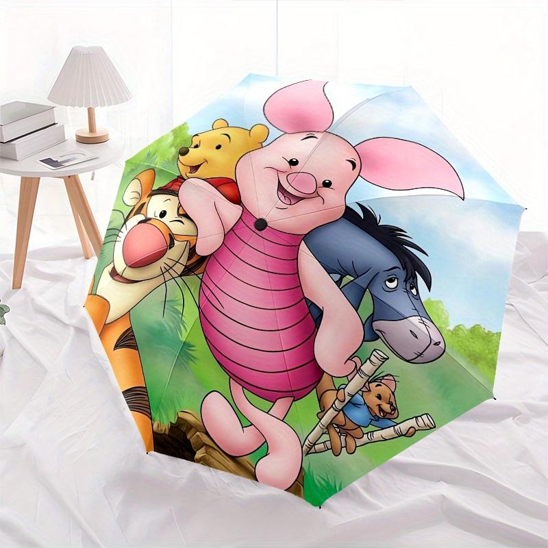 

Disney Winnie the Pooh Piglet Themed automatic opening and closing folding umbrella, portable - durable, 8-rib umbrella frame, very suitable
