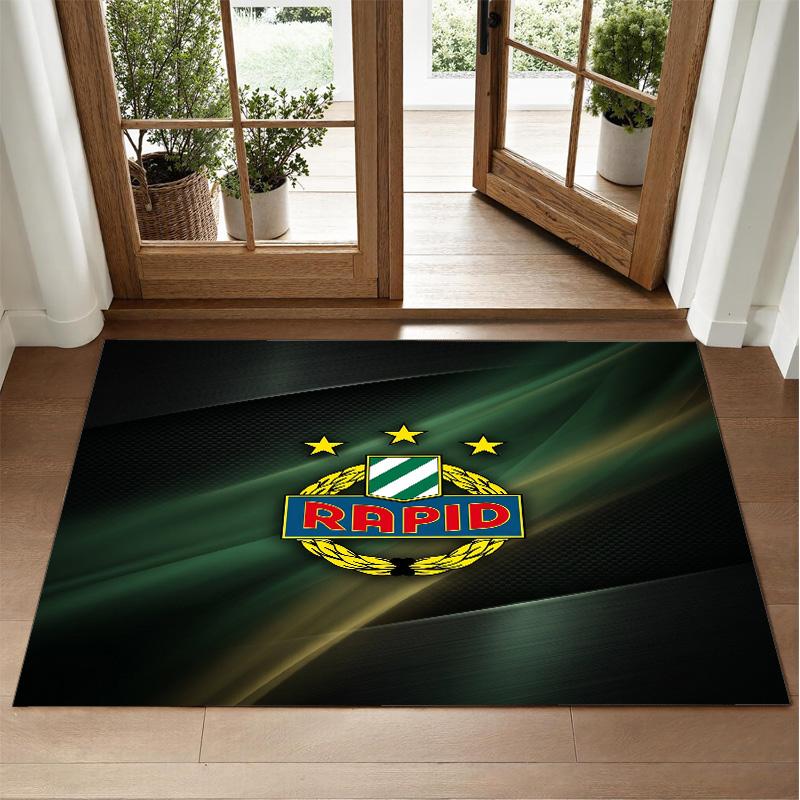 Rapid Wien FC Design Kristall-Samt Teppich Weiche Dekorationsmatte für Schlafzimmer Eingang