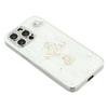 For iPhone 15 Pro Max Case Electroplated Epoxy Metal Decor TPU+Acrylic Phone Cover Precise Cutouts
