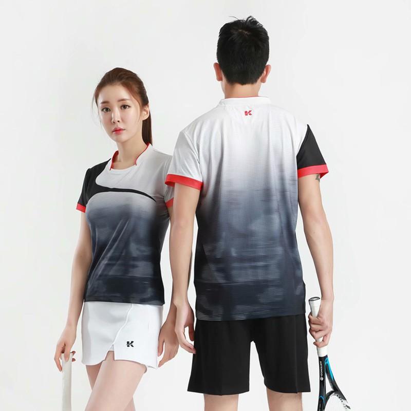 Unisex Badminton Sport Set Quick Dry Breathable Short Sleeve Top Skort Shorts Men Women Athletic Wear