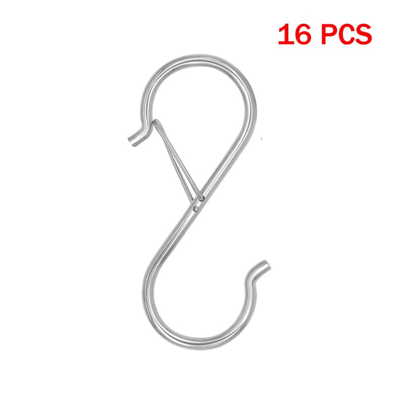 Heavy Duty Metal S Hooks with Safety Buckle,Hanging hooks,S Shaped Hooks Pot Rack Closet Hooks for Hanging
