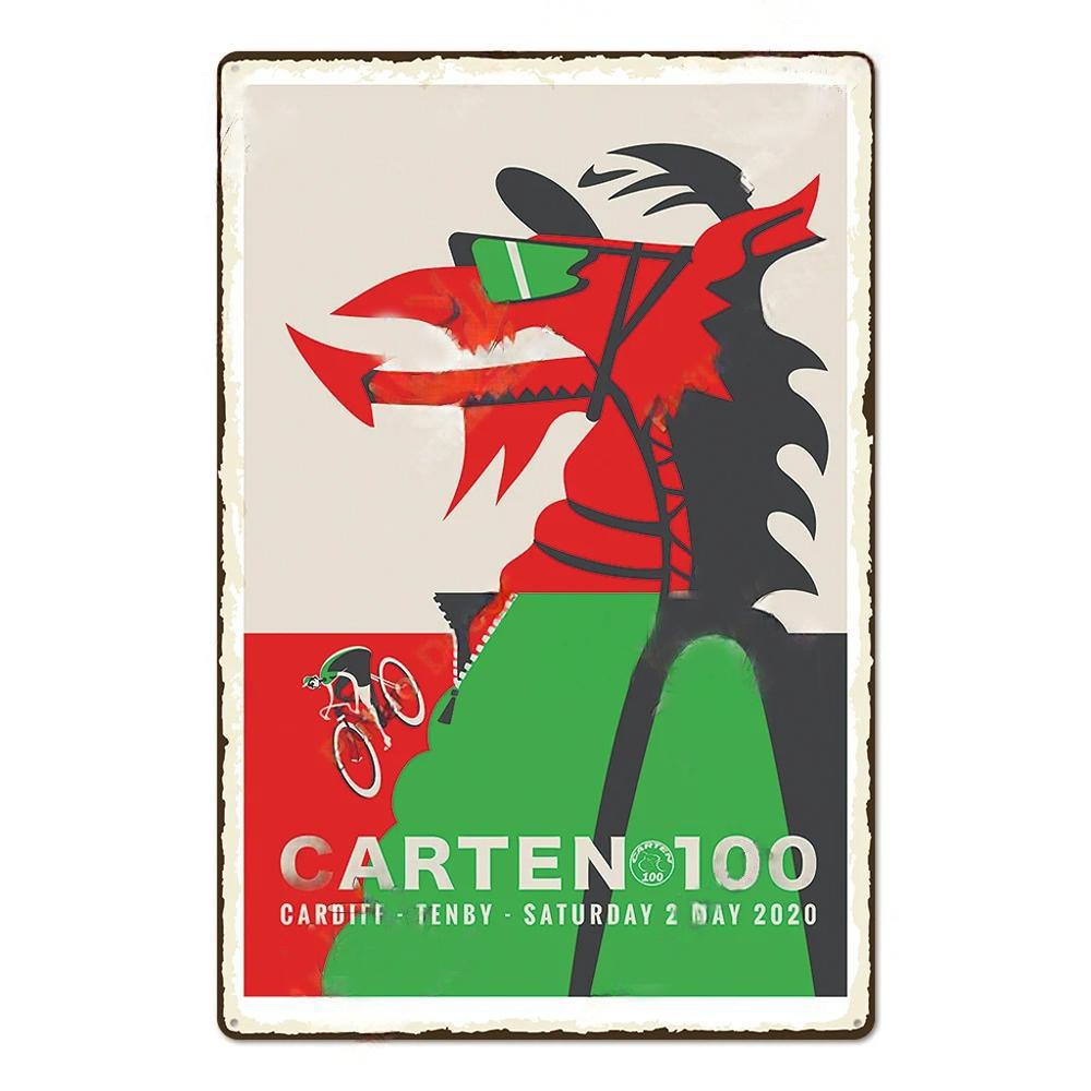 Vintage Bicycle Race Posters Decor Metal Tin Signs Plaque Retro Metal Poster Wall Decorative for Garage Man Cave