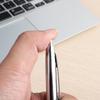 Metal Ballpoint Pen Stainless Steel Push Style 0.7mm Blue Black Ink School Stationery Supplies Color Silver Gold Pens