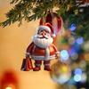 Acrylic 2D Santa Claus Festive Atmosphere Christmas Tree Ornament Pendant Christmas Tree Ornament