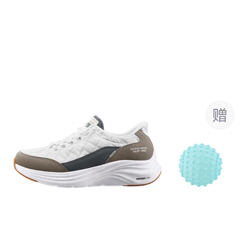 Skechers SPORT MENS Abrasion Resistant Lightweight Low Top Casual Shoes Men's White Gray 232619-WTP