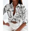 Casual Women Tops Autumn Spring Fashion Printed Blouse Sleeve Long Shirt