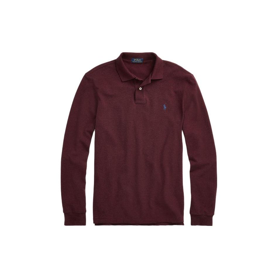 Polo Ralph Lauren FW23 Solid Color Logo Embroidered Casual Long Sleeve Polo Shirt Unisex Polo Shirts MNPOKNI16822560-600