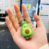 Couple Key Rings Bag Pendant Jewelry Avocado Keychain Simulated Fruit Smiling Avocado 3D Keychain
