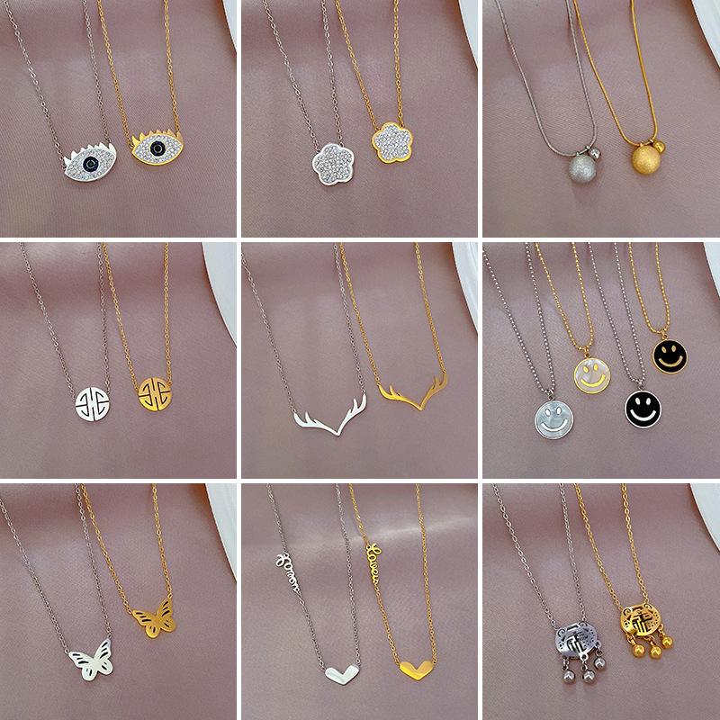 Fashion Retro Women's Necklace Temperament Micro Diamond Necklace Exquisite Collar Chain Accessories