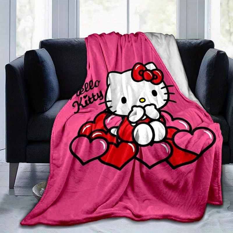

1pc. Hello Kitty Heart Print Blanket - Perfect for Home, Office, Outdoor Use, Gift Idea, Suitable for Al 100x150cm