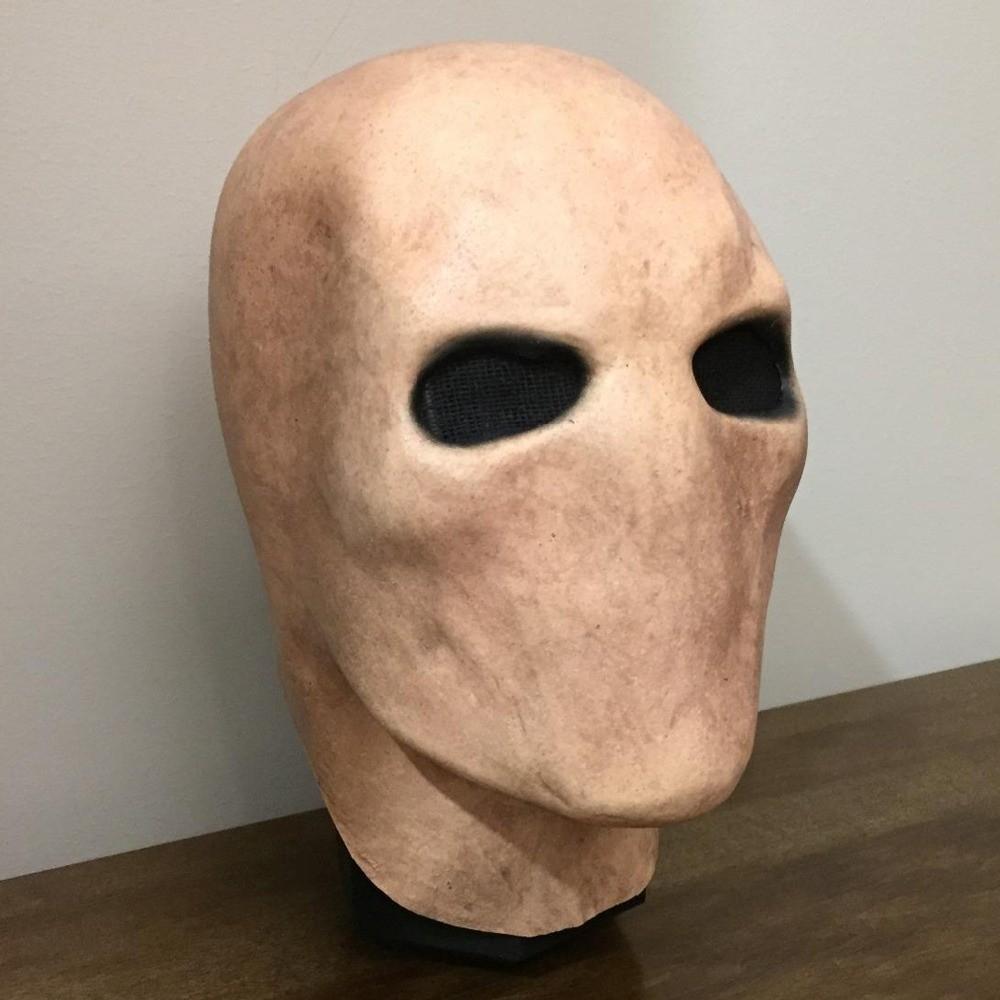 Faceless Man Alien Skull Latex Helmet Dress Up Party Cosplay Props  Unisex