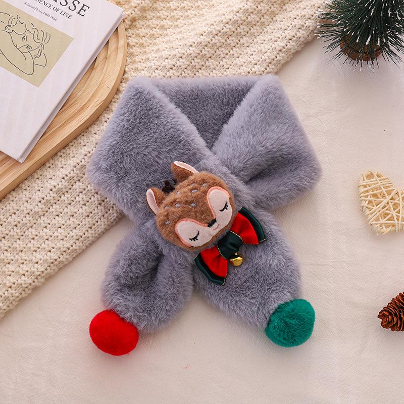 Weihnachts-Schlauchschal: Plüsch-Winter-Nackenwärmer für Säuglinge, Kleinkinder, Jungen & Mädchen