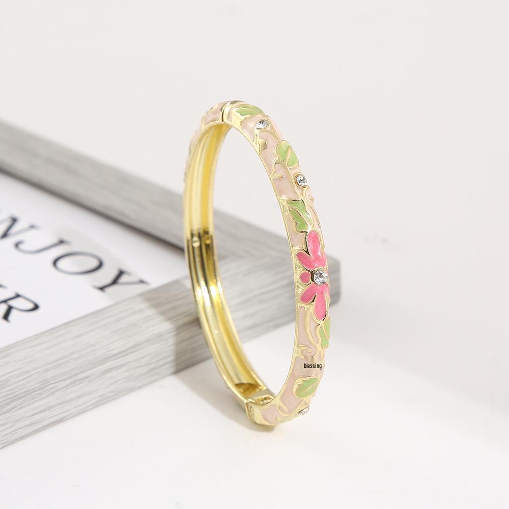 Cloisonné Open Enamel Color Block Handcrafted Bracelet