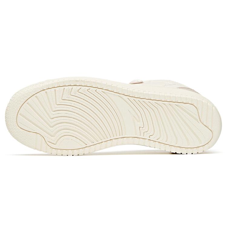 Anta Slip Resistant Abrasion Resistant High top Skateboard Shoes Women's White Lotus Gray 922118026-2