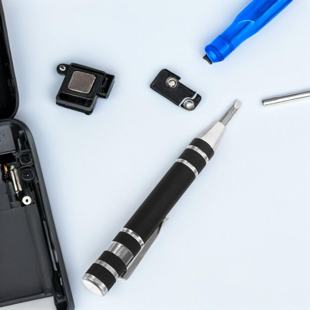Screwdriver Multipurpose Repair Tool Mini Pen Installing Kit Eyeglasses Aluminum Alloy Multi-bit