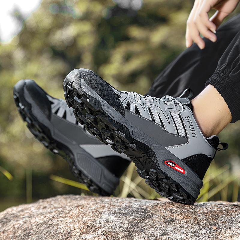 Outdoor Hiking Shoes Men Anti-slip Low-top Sports Shoes Men Lace-up Lightweight Soft Breathable Casual Sport Shoes Men