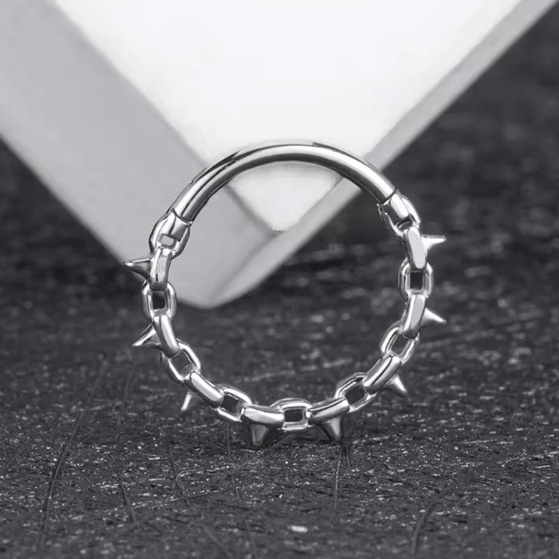 European-American Zirconia G23 Titanium Alloy Nose Ring & Stud