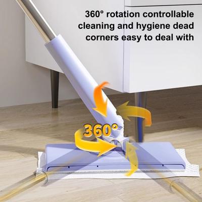 Face Towel Small Mop 360 Degree Rotating Microfiber Head Lazy No-wash Mop Easy