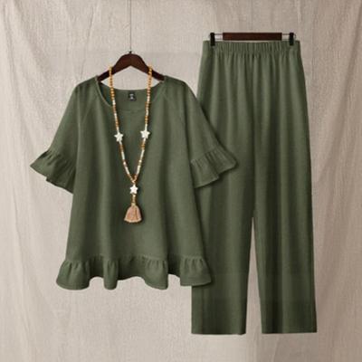 Damen Casual Fit Weite Outfits 2-teiliges Set