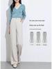 Women's High Waist Tencel Slim Straight Leg Pants - Spring 2026 Casual Wide Leg Trousers