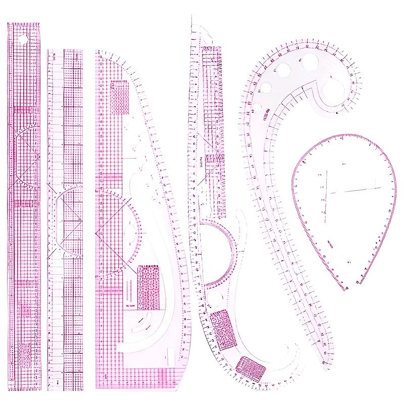 6Pcs Premium French Curve Ruler Set Precision Metric Sewing & Tailoring Tools Multifunctional Drafting Template for Perfect Craftsmanship Sewing Tools