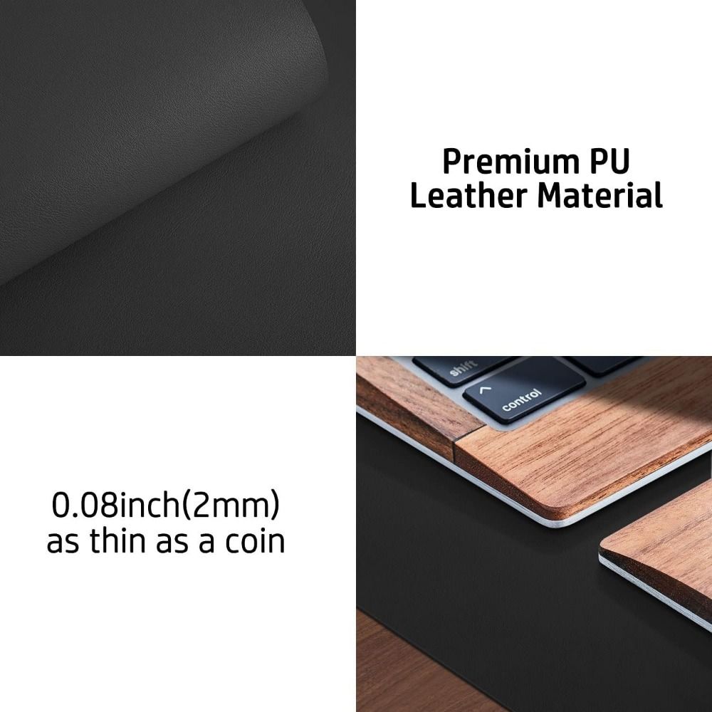 Dual Side PU Mouse Pad Waterproof Keyboard Mousepad Easy Clean Desk Blotter  Office