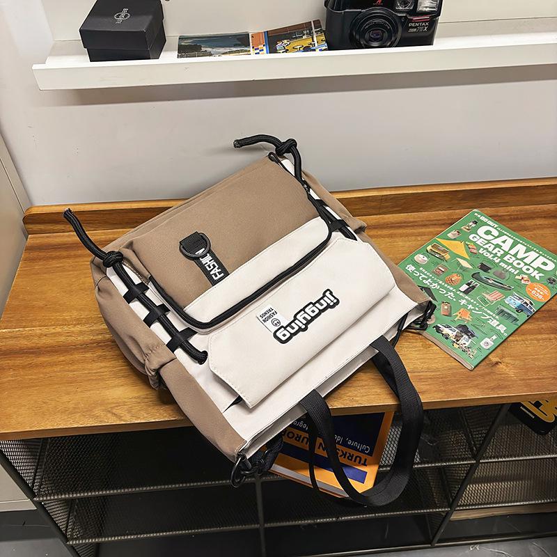 Lulu Japanese Casual Backpack Set: Large Capacity Schoolbag for College, Junior High Students, and Men & Women's Portable Use.