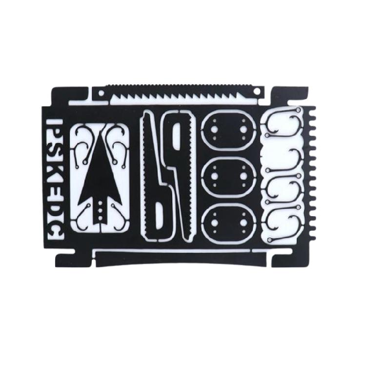 Survivals Card Stainless Steels Fishing Hook Card Outdoor Survivals Card Multitool