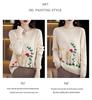 2025 Fashion Wool Crew Neck Embroidered Sweater – Loose, Warm, and Comfortable