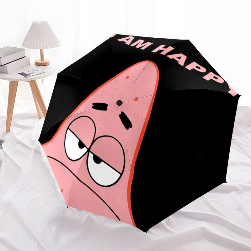 Patrick Star, automatic folding umbrella, portable and foldable design, 8 ribs, a Christmas or birthday gift.