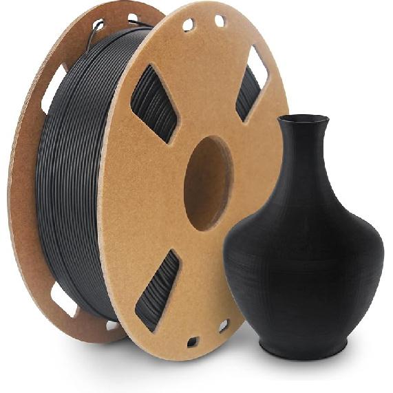 Petg Filament 1.75,Matte Black Petg Vacuum Sealed,Adhere Well 1kg Carton Spool Matte 3D Printer Filament,Dimensional Accuracy 1.75mm ±0.02mm,Print