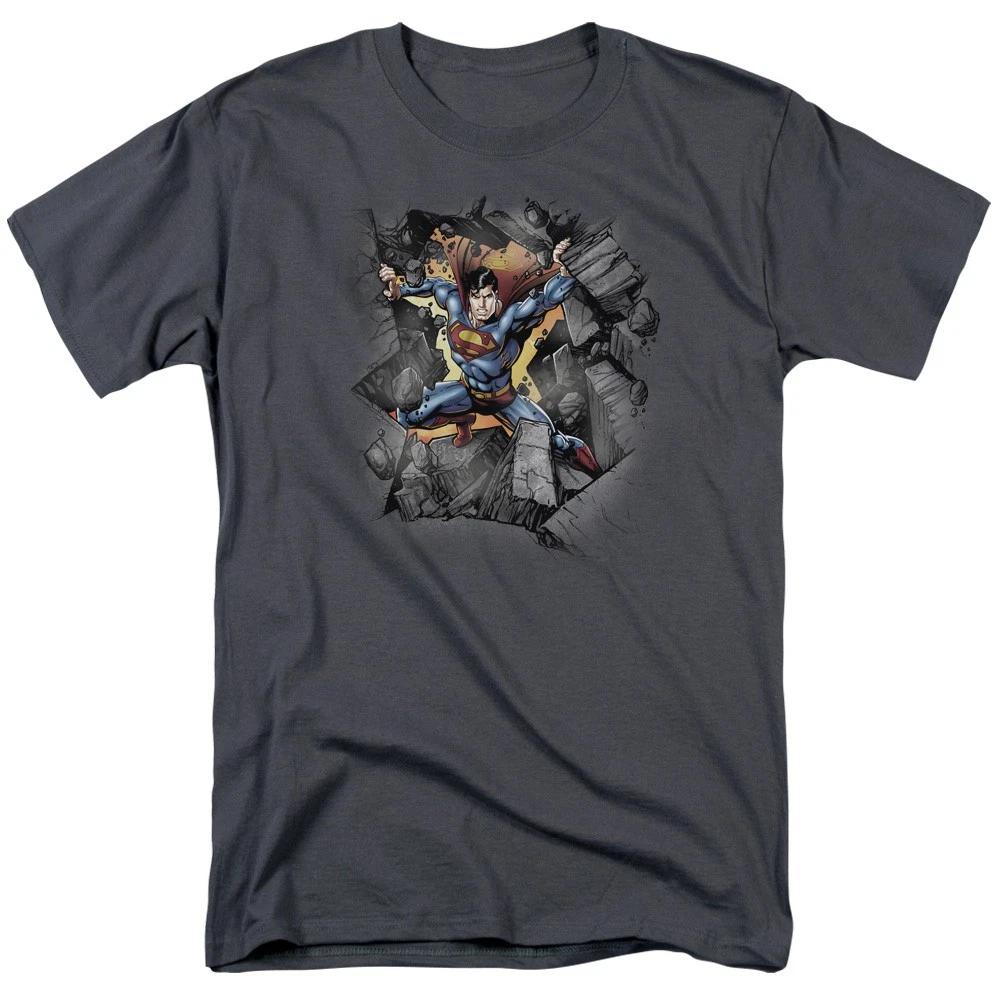 DC Comics - Superman - Break On Through - Unisex Children s T-shirt - Gray 100