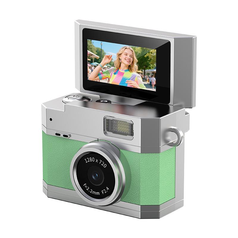 Retro CCD HD Thumb Flip Mini Digital Camera for Kids