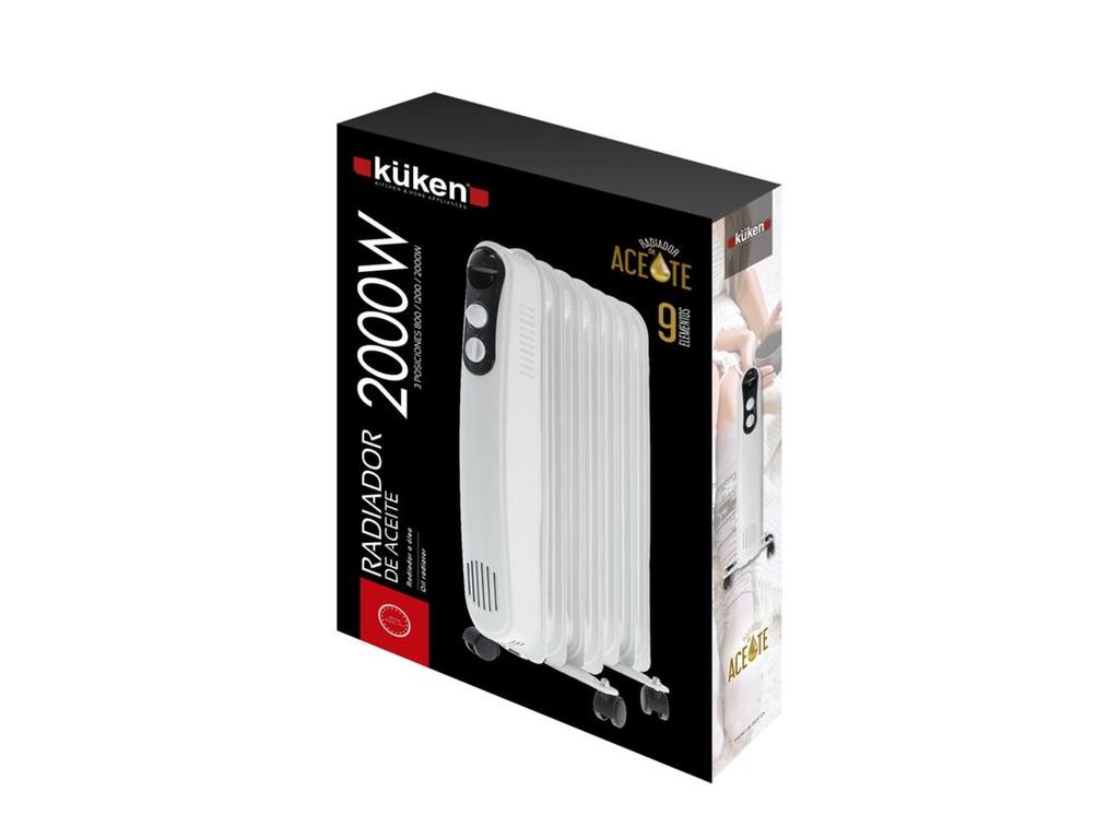 9 Element Oil Radiator 2000W. KUKEN