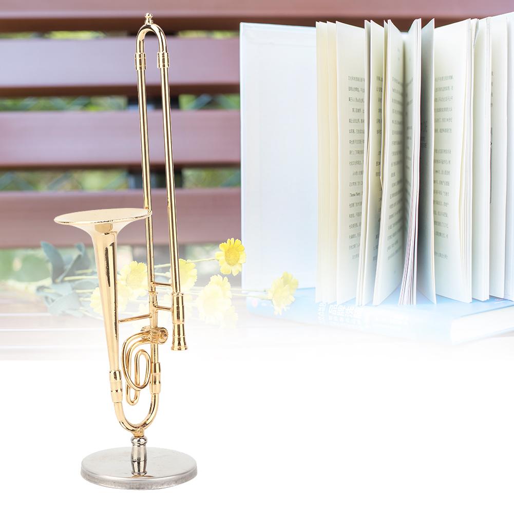 Miniature Trombone Model Musical Instrument Model Musical Gifts Home Decor Ornaments