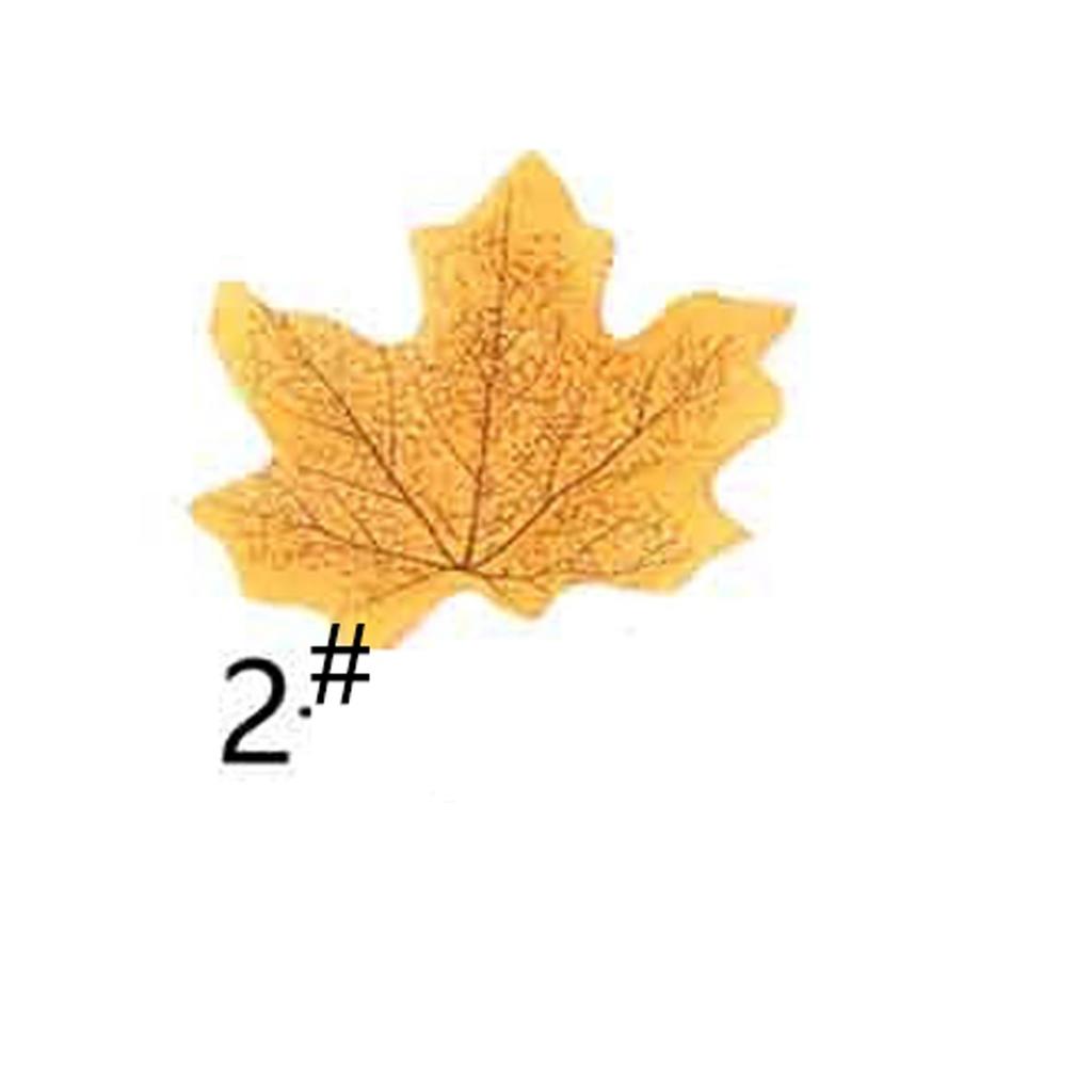 200pcs Artificial Maple Autumn Leaves Plastic Fake Leaves Fake Autumn Maple Leaves Halloween Holiday Wedding Party Decoration