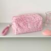 Soft Faux Hair Handheld Makeup Storage Pouch Large Capacity Leopard Pattern Cosmetic Case For Gym Skincare Products