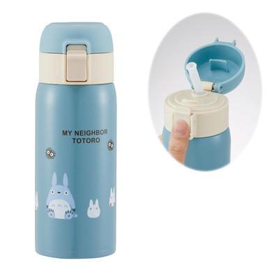 Straw Mug Bottle Stainless Steel Water Bottle for Cold My Neighbor Studio 480ml, Storage, Totoro, Ghibli, One-Touch Open, STOT5ST-A