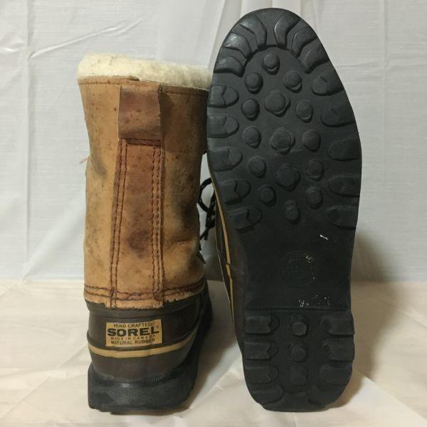 Vintage SOREL Wyprodukowane w Kanadzie Buty Śniegowe z Wkładką Rozmiar 22.5-23.5 Brązowe(UŻYWANY)