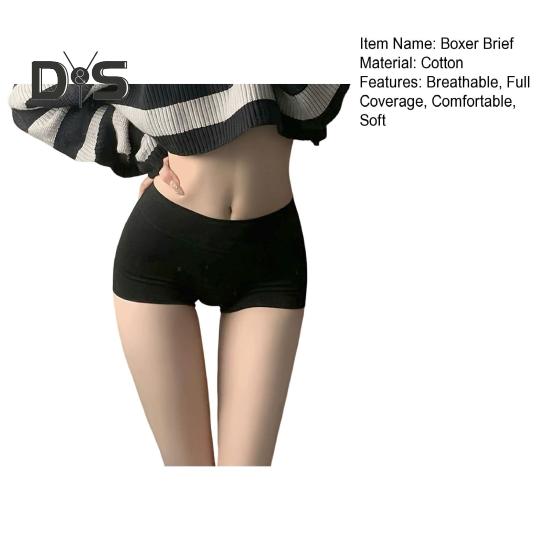Women's Boyshort Panties Full Coverage Cotton Boxer Briefs Seamless Stretch Underwear Panties for Daily Wear