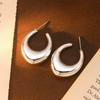 Hyperbole Long Water Droplet Flower Wing Round Wave Square Shell Golden Pendant Earrings for Women CCB Smooth Creative Jewelry