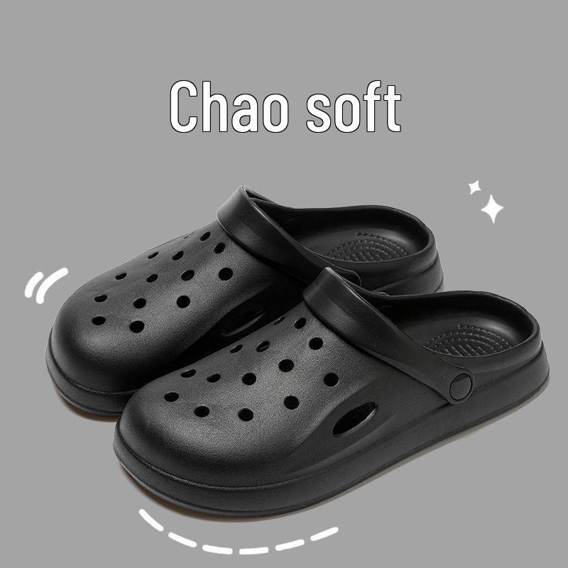 Breathable Thick-Soled Closed-Toe Beach & Garden Shoes for Men & Women - Comfortable Summer Couple Style Slippers