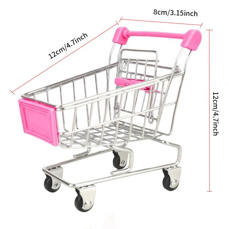 Kid Dollhouse Miniature Supermarket Food Drink Bottle Furniture Handcart Toy Doll House Store Cosplay Game Baby Play House Party
