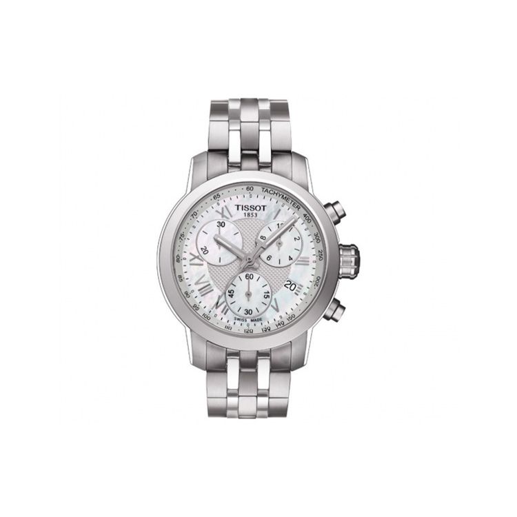 Tissot PRC 200 Series Quartz Movement Simple Sports 200m Waterproof Watch 34mm White Dial Stainless Steel Bracelet Women watches T055.217.11.113.00